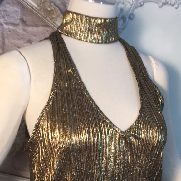 NWT show me your mumu Choker Friday Gold Dress - Picture 5 of 8